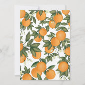 Little Cutie Botanical Citrus Oranges Baby Shower Invitation (Back)