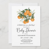 Little Cutie Botanical Citrus Oranges Baby Shower Invitation (Front)
