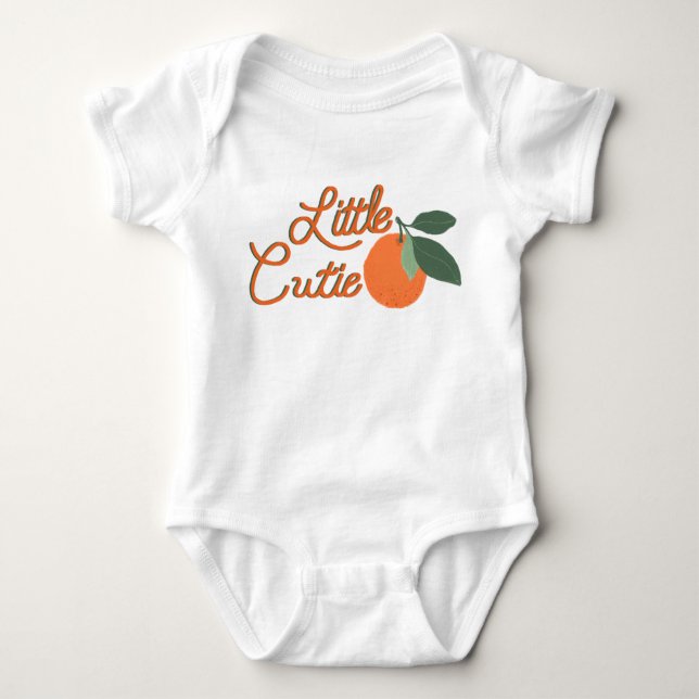 Little Cutie Citrus Baby Bodysuit with Watercolor  (Front)