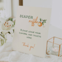 Little Cutie Citrus Baby Shower Diaper Raffle