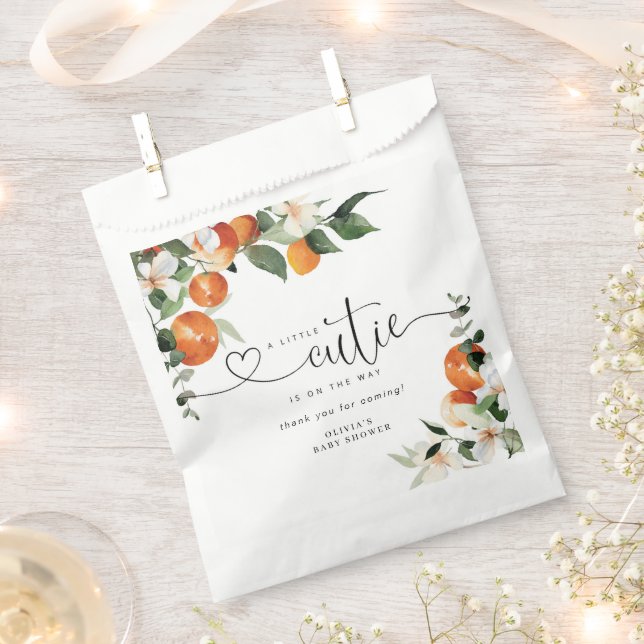 Little cutie citrus baby shower favor bag (Clipped)