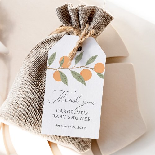 Little Cutie Citrus Baby Shower Favor Tag