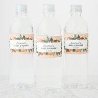 Little Cutie Citrus Baby Shower Favors Water Bottle Label