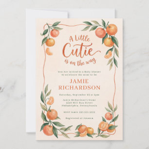Little Cutie Citrus Baby Shower Invitation