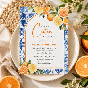 Little Cutie Citrus Baby Shower Invitation