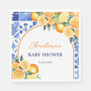 Little Cutie Citrus Baby Shower Napkins