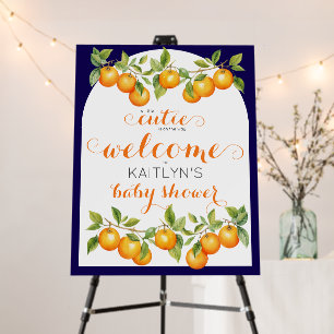 Little Cutie Citrus Baby Shower Welcome Sign