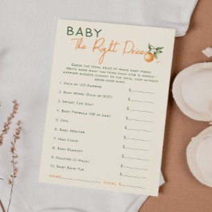 Little Cutie Citrus Baby The Right Price Card