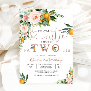 Little Cutie Citrus Birthday Invitation