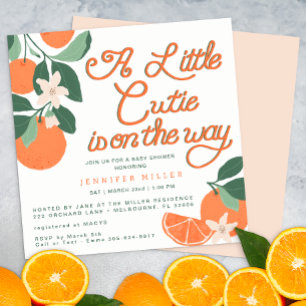Little Cutie Citrus Botanical Baby Shower Invitation