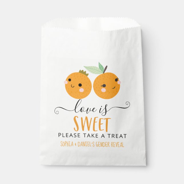Little Cutie Citrus Love is Sweet Favors Bag (Front)