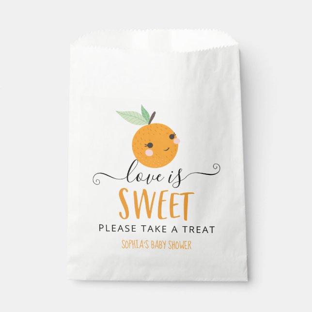 Little Cutie Citrus Love is Sweet Favors Bag (Front)