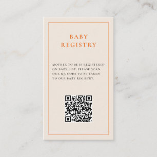 Little Cutie Citrus Orange Baby Shower Enclosure Card