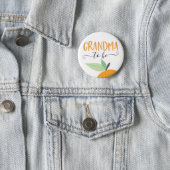 Little Cutie Citrus Orange Grandma To Be Button (In Situ)