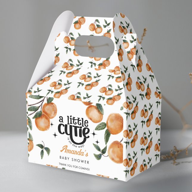  Little Cutie Citrus Orange Thank You  Baby Shower Favor Boxes (Creator Uploaded)
