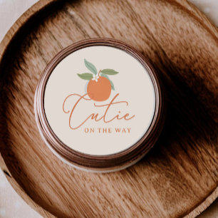 Little Cutie Citrus Orange Thank You Classic Round Sticker