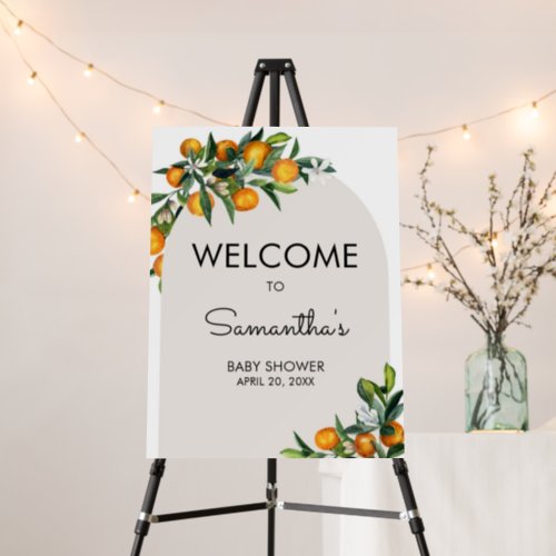 Little Cutie Citrus Orange Welcome Sign