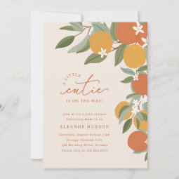 Little Cutie Citrus Oranges Baby Shower Invitation | Zazzle