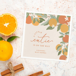 Little Cutie Citrus Oranges Baby Shower Napkins