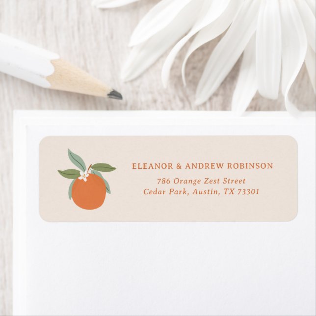 Little Cutie Citrus Oranges Return Address Label (Insitu)