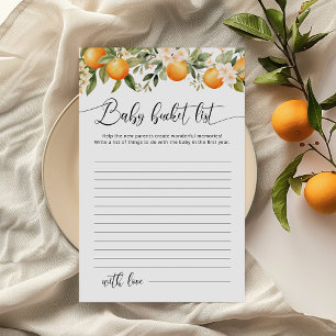Little cutie Citrus theme baby bucket list