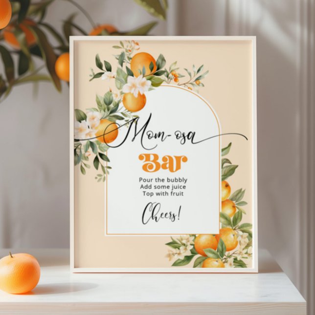Little cutie citrus theme Mom-osa bar Poster (Creator Uploaded)