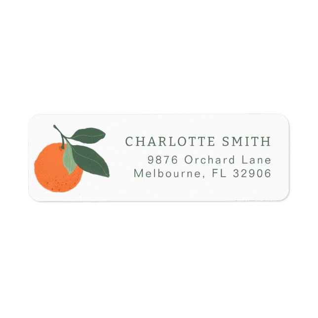 Little Cutie Clementine Baby Shower Favor Label (Front)