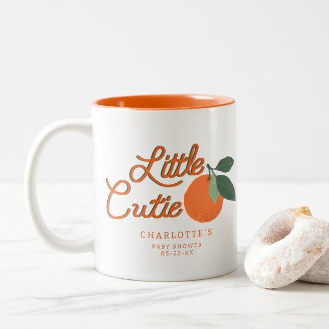 Little Cutie Clementine Baby Shower Favor Mug (With Donut)