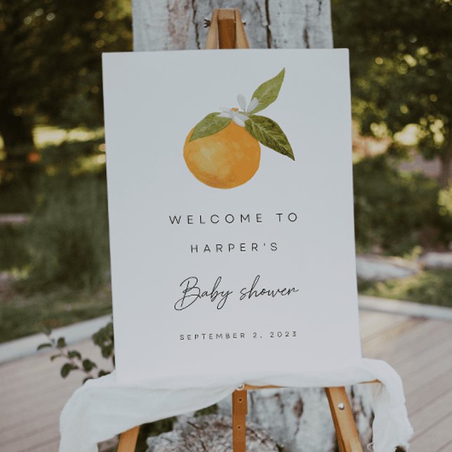 Little Cutie Clementine Baby Shower Welcome Sign (Creator Uploaded)