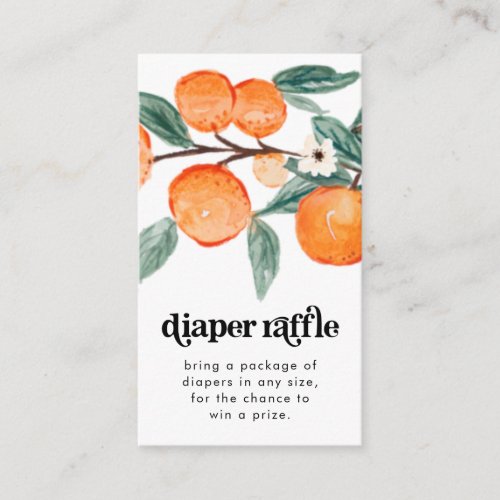 Little Cutie Clementine Diaper Raffle Cards