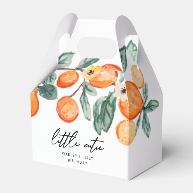 Little Cutie Clementine Favor Boxes (Front Side)