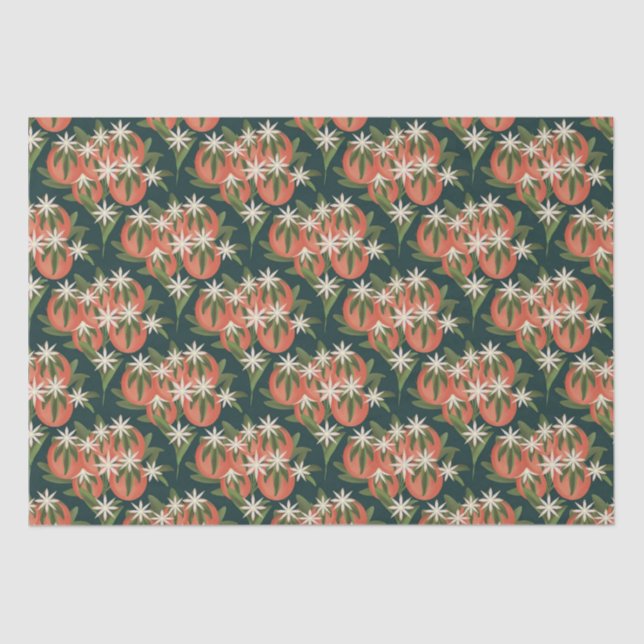 Little Cutie Clementine Green Tissue Paper (Front)