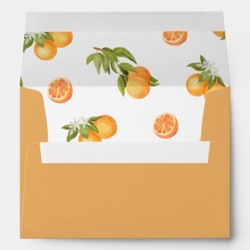 Little Cutie Clementine Orange Floral Envelope