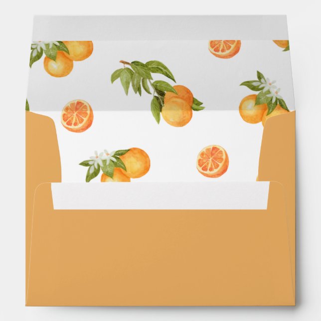 Little Cutie Clementine Orange Floral Envelope (Back (Bottom))