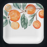 Little Cutie Clementine Party Paper Plates<br><div class="desc">Little Cutie Paper Plates.
Ready to be personalized by you!

Art work by www.etsy.com/shop/SunflowerDayLove</div>