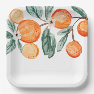 Citrus Fruit Lemon Large Paper Plates - 12 Pack MA23 S0017