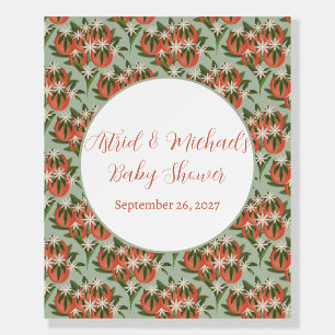 Little Cutie Clementine Sage Citrus Baby Shower Foam Board
