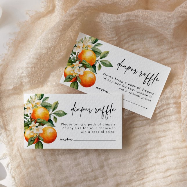 Little Cutie Diaper Raffle Insert Orange Citrus (Creator Uploaded)