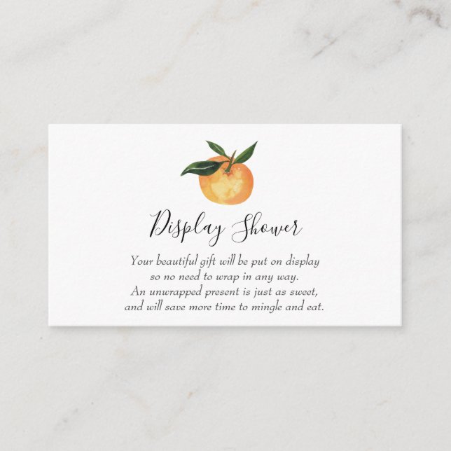 Little Cutie Display Shower insert card (Front)