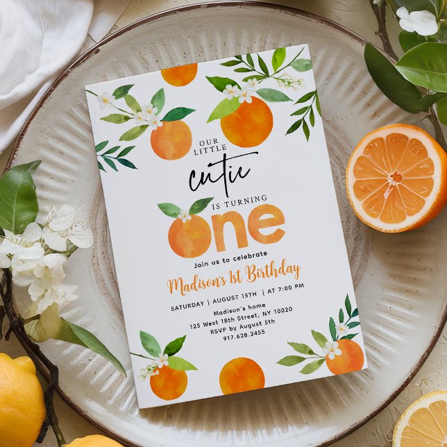 Little Cutie First Birthday Invitation (Creator Uploaded)