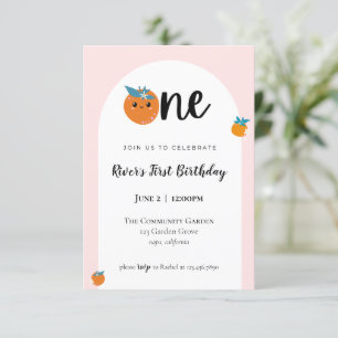 Little Cutie First Birthday invitation