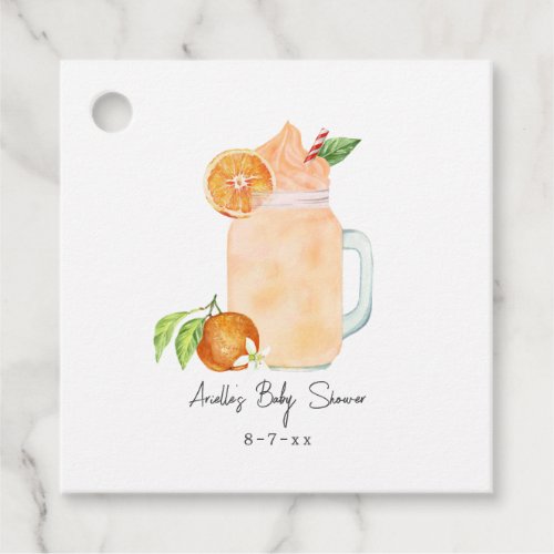 Little Cutie Fruit Smoothie Girl Baby Shower Favor Tags