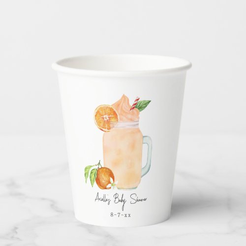 Little Cutie Fruit Smoothie Girl Baby Shower Paper Cups