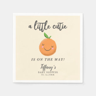 Little Cutie Gender Neutral Baby Shower Clementine Napkins