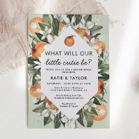 Little Cutie Gender Reveal Party Invitation