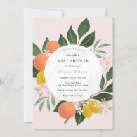 Little Cutie Girl Baby Shower Invitation