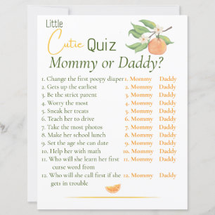 Little Cutie GIRL Mom or Dad Quiz Game