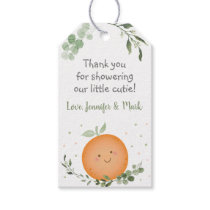 Little Cutie Greenery Baby Shower Thank You Gift Tags