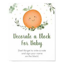 Little Cutie Greenery Decorate a Block Sign