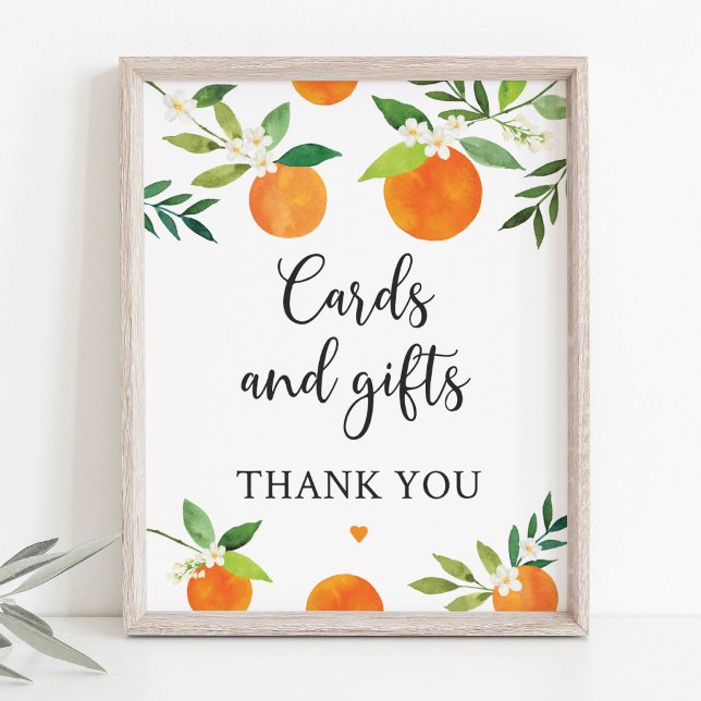 Little Cutie Greenery Floral Cards and Gifts Sign (Creator Uploaded)